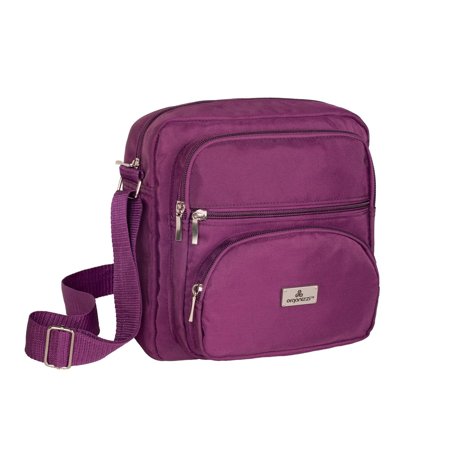 ORGANIZZI Large Crossbody Bag RFID Blocking Shoulder Bag Organizer Womens Purse Purple