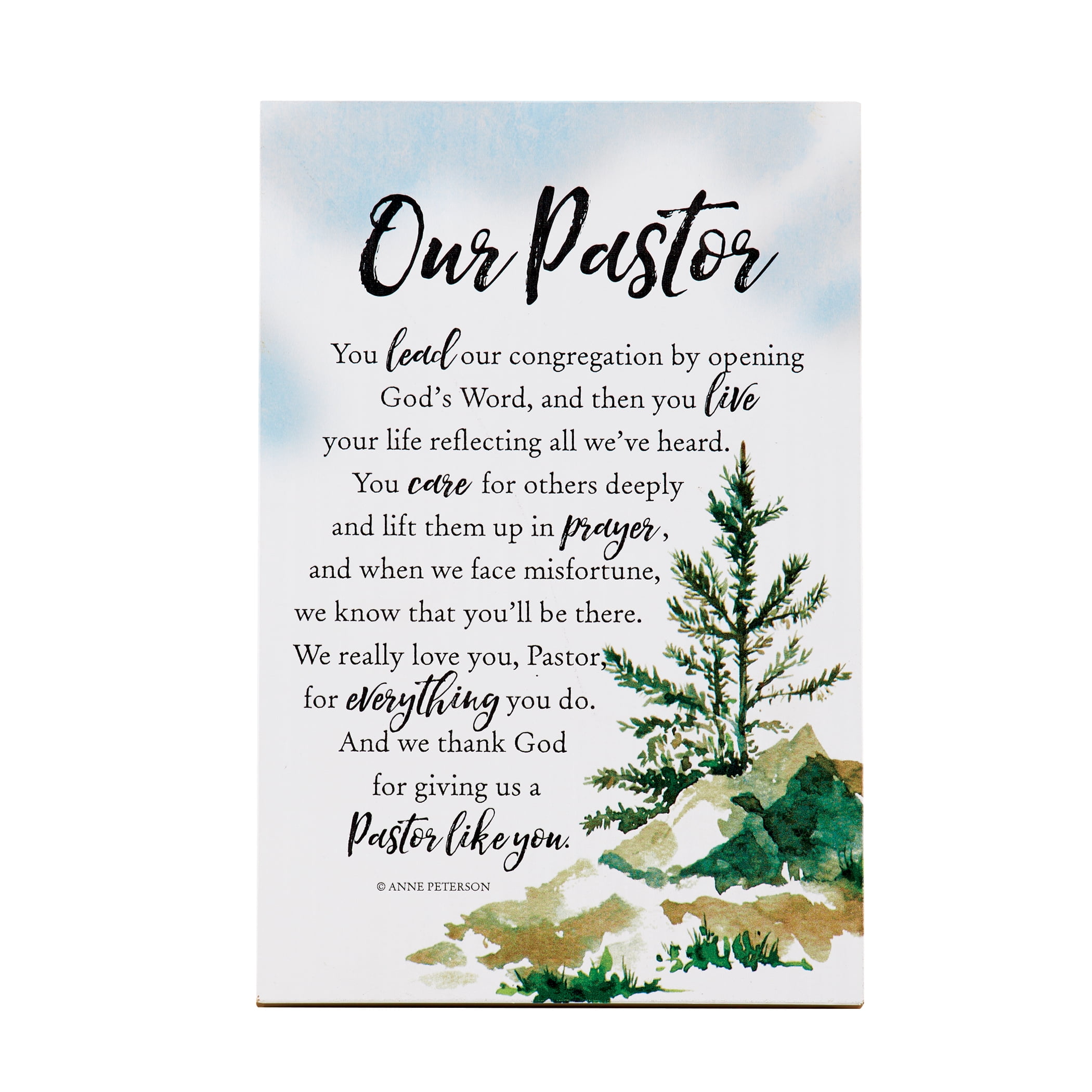 Collections Etc Our Pastor Inspirational Wall Plaque Décor Stand on