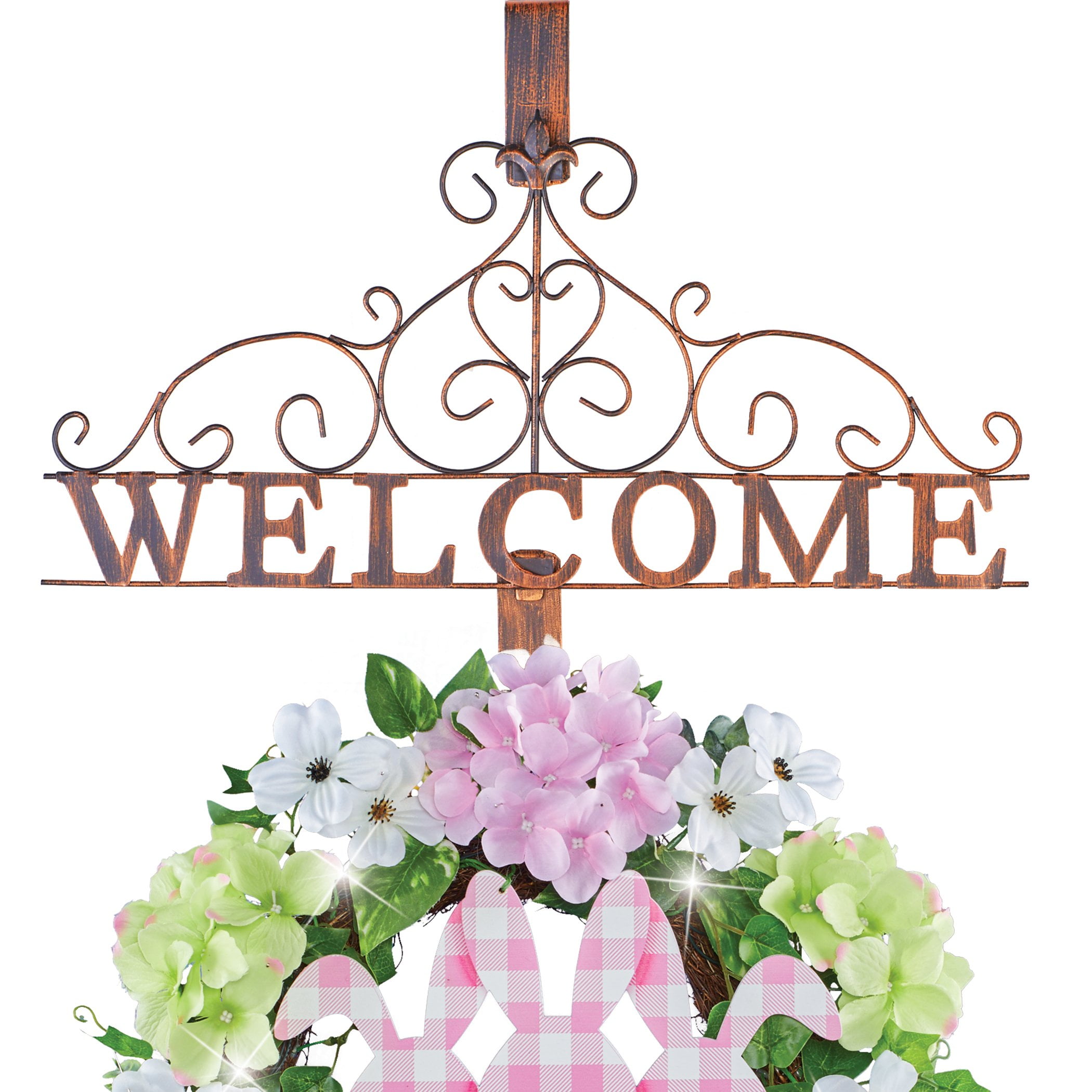 Collections Etc Over The Door BronzeStyle Finish Wreath Hanger