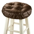 thumbnail image 1 of Collections Etc Foam-Padded Thick Waterproof Barstool Seat Cover Cushion with Slip Resistant Backing, Dark Brown, 1 of 3