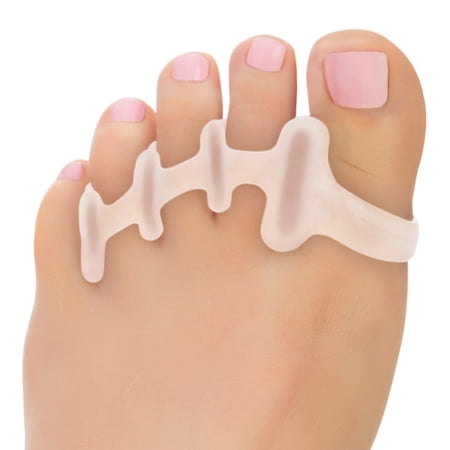 Collections Etc Pain Relief Gel Toe Straighteners Set of 2, White, One Size
