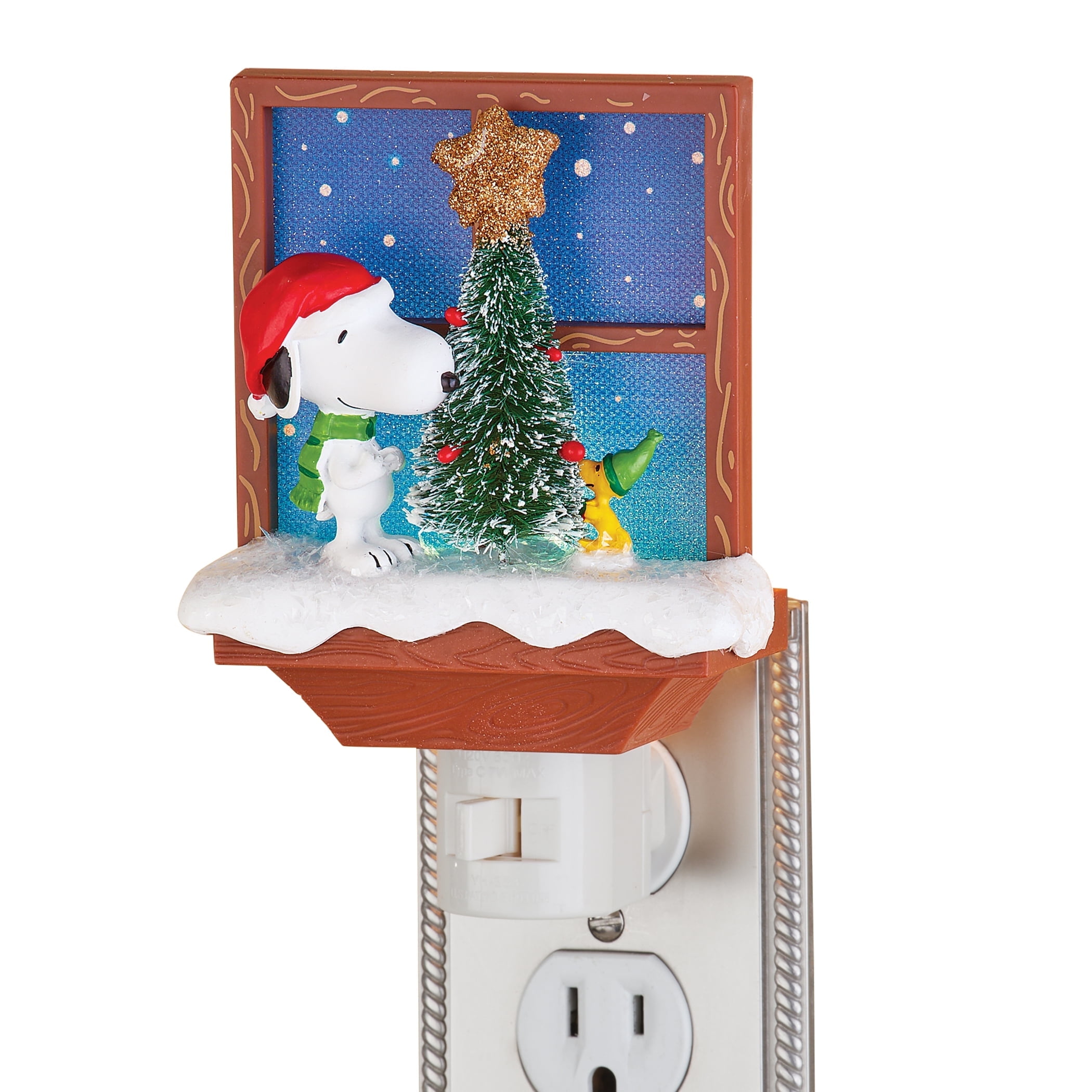 Collections Etc Peanuts Snoopy Incandescent Christmas Night Light
