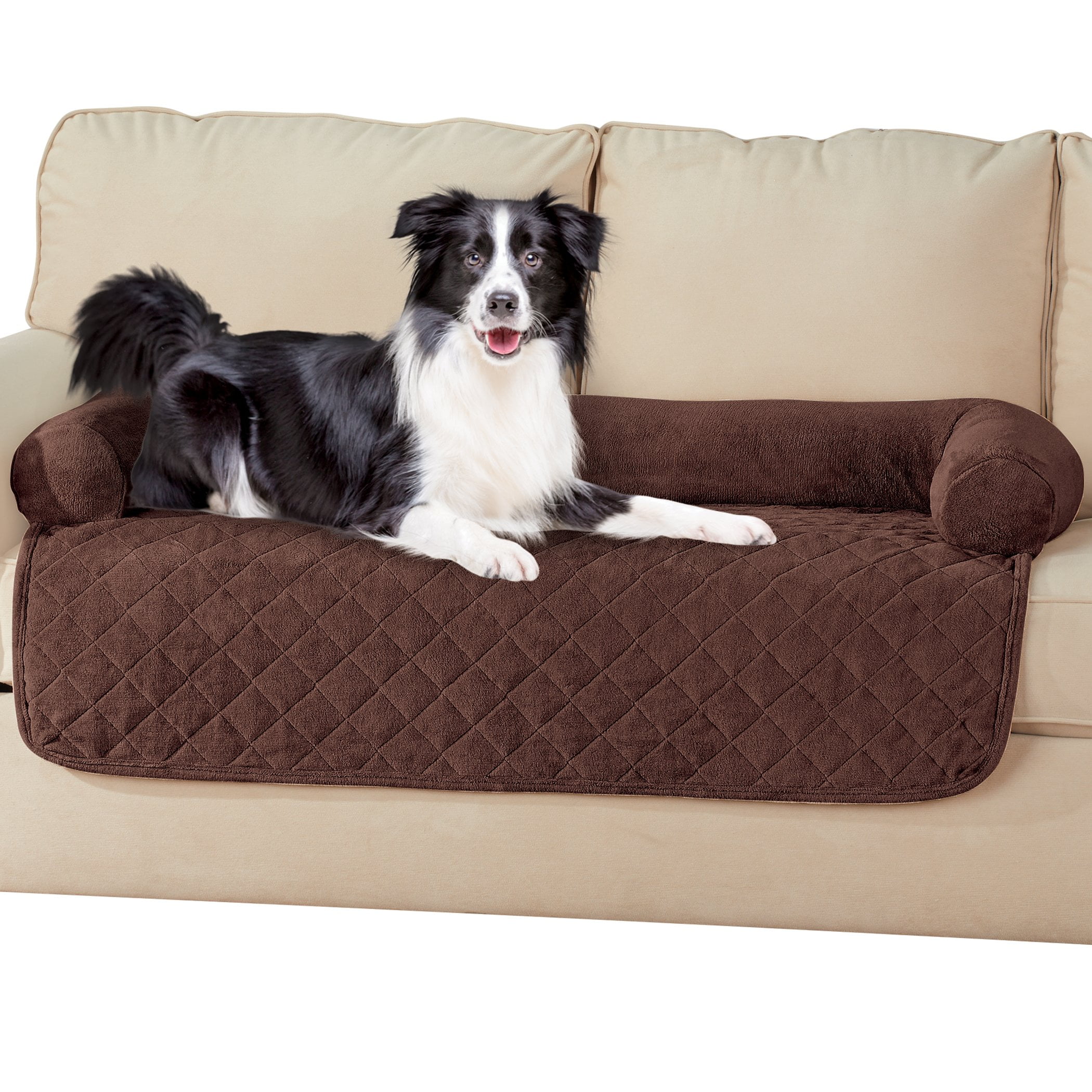 Collections Etc Pet Bolster Furniture Protector with Padded Headrest