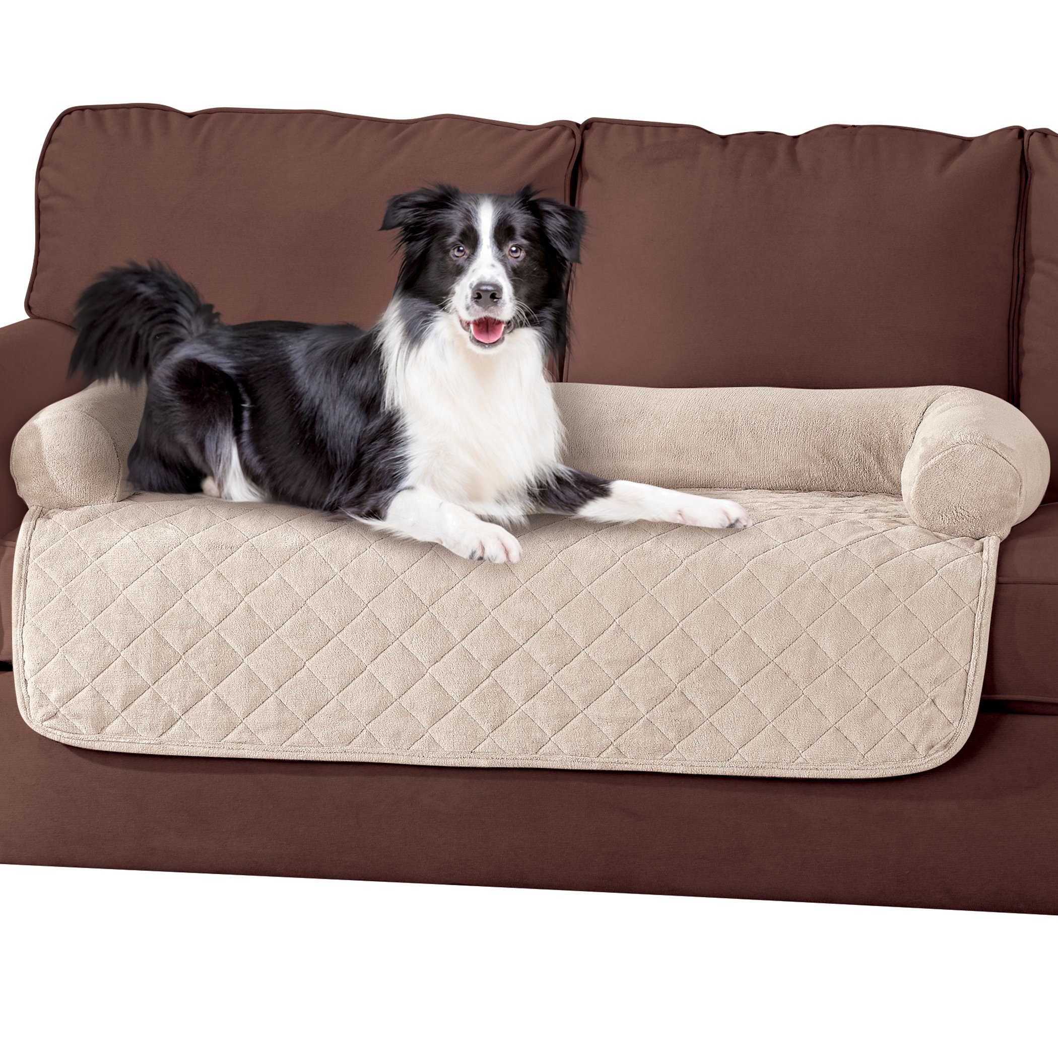 Collections Etc Pet Bolster Furniture Protector with Padded Headrest