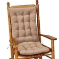 thumbnail image 1 of Collections Etc Quilted Chair Cushion Set - Perfect for Rocking Chairs, Dining Chairs or Armchair, Beige, 1 of 4