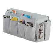 Collections Etc Quilted Multi-Pocket Armrest Organizer Gray NO SIZE
