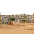 thumbnail image 1 of Collections Etc Realistic Faux Stone Privacy Fence Cover-Rope & Metal Eyelets Included-Easy Installation to Any Fence/Deck-Hides Unsightly Views-Weather-Resistant Polyester, Plastic - 180"L x 34"H, 1 of 5