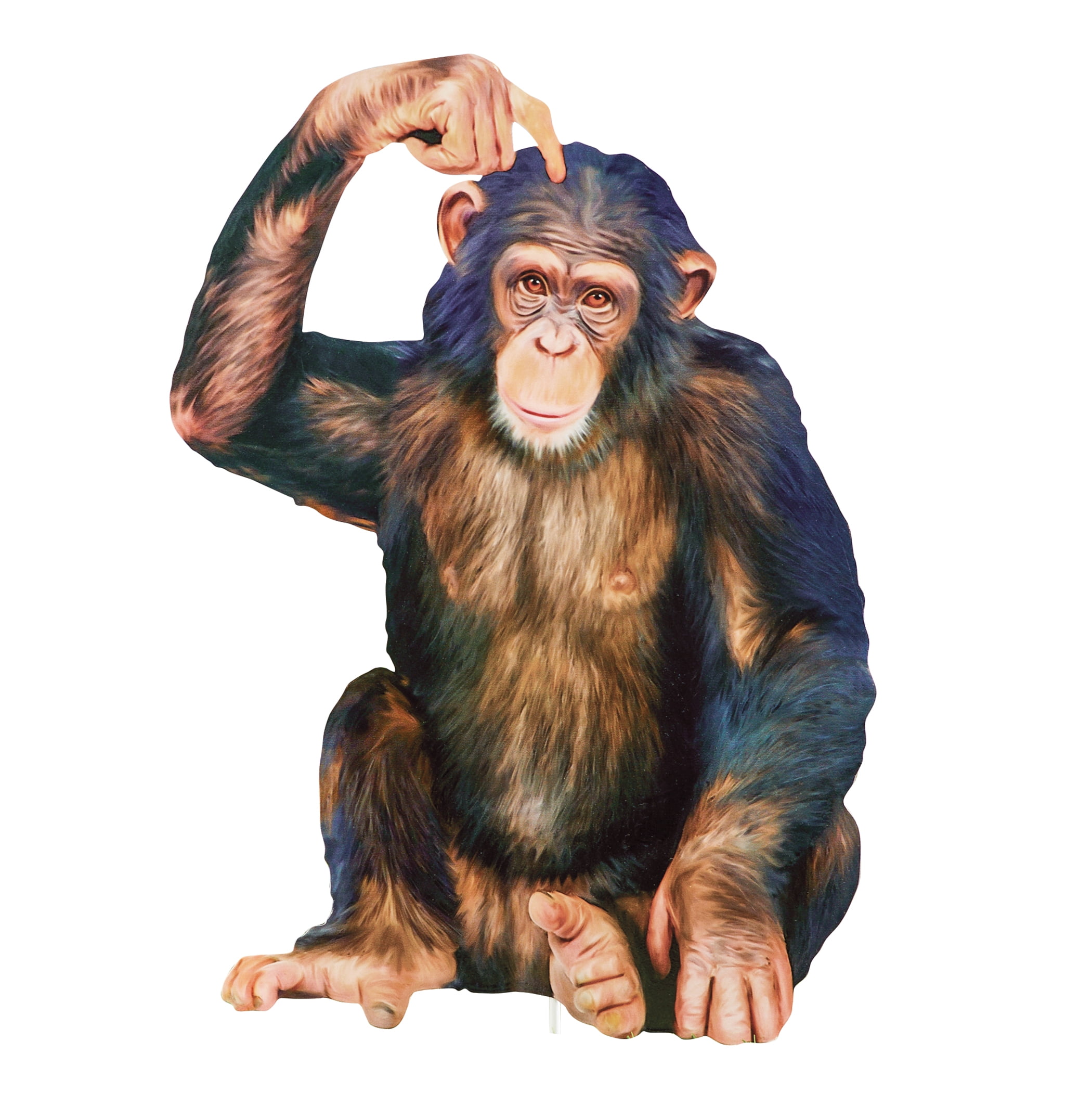 Realistic Iron Chimpanzee Garden Stake Decor