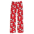 thumbnail image 1 of Collections Etc Red J Elasticized Waist Drawstring Lounge Pants, 1 of 3