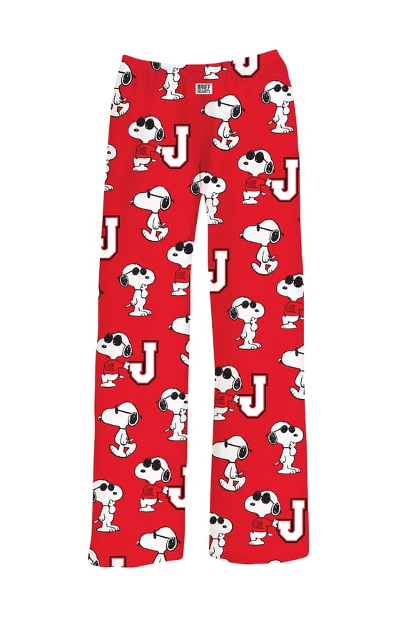 Collections Etc Red J Elasticized Waist Drawstring Lounge Pants