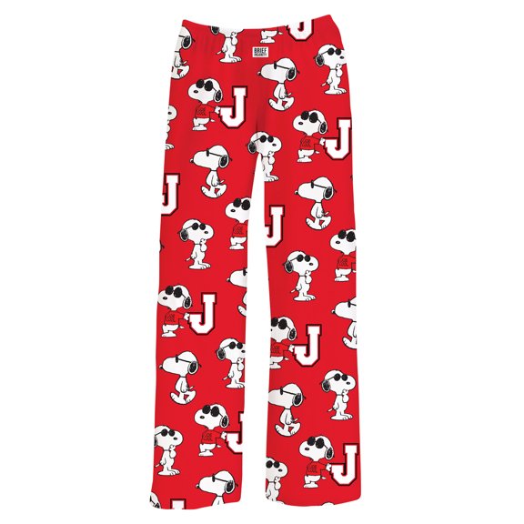 Collections Etc Red J Elasticized Waist Drawstring Lounge Pants