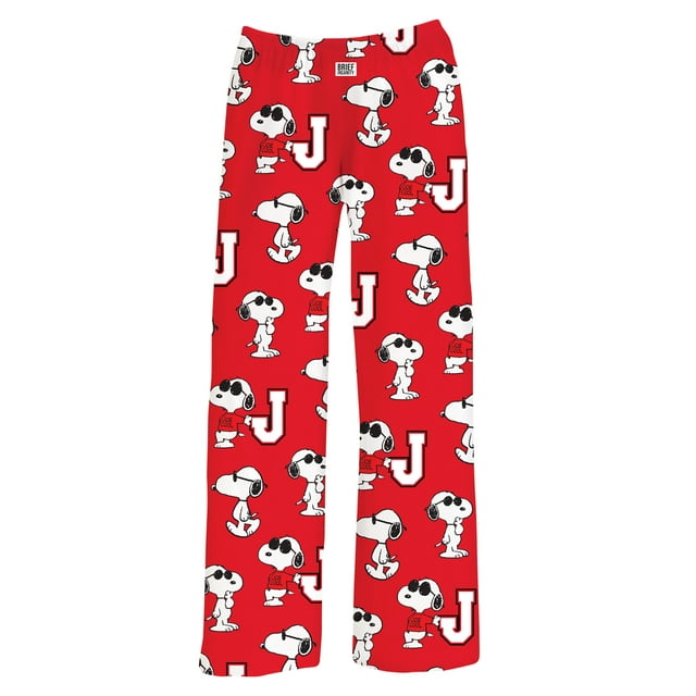 Collections Etc Red J Elasticized Waist Drawstring Lounge Pants
