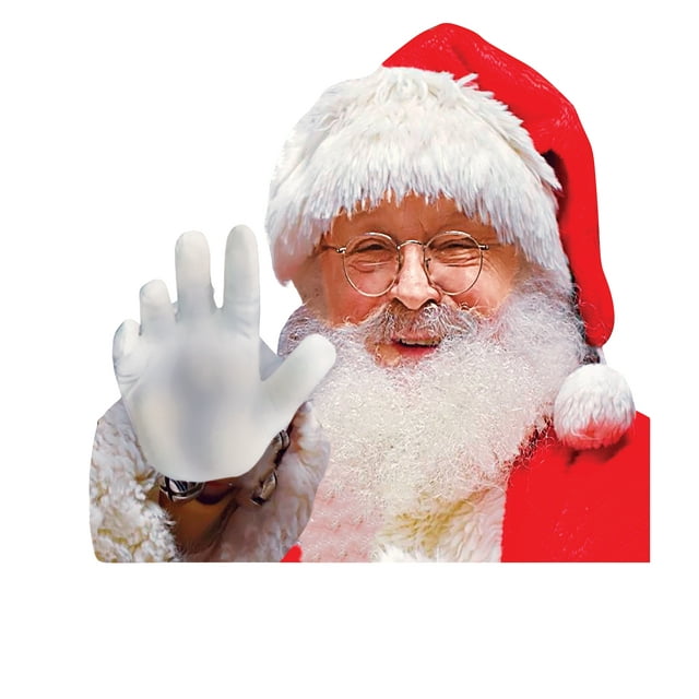 Collections Etc Reusable Waving Santa Car Window Vinyl Decal