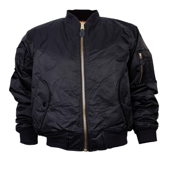 Collections Etc Reversible Water-Resistant Retro MA-1 Flight Jacket