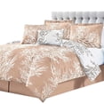 thumbnail image 1 of Collections Etc SL Spirit Linen Home EST. 1988 Foliage Collection Comforter Set - Oversized Reversible Bedding, Pre-Washed for Extra Softness, King, Taupe Ivory, 1 of 8