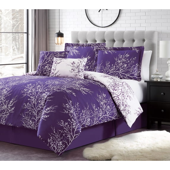 Spirit Linen Home Foliage Print Microfiber Comforter Set (6-Piece)