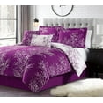 thumbnail image 1 of Spirit Linen Home Est. 1988 Foliage 6PC Comforter Set - Queen, Purple, 1 of 4