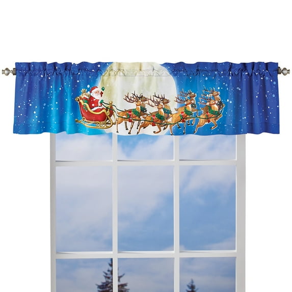 Collections Etc Santa's Village Valance
