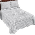 Collections Etc Scalloped Chenille Cotton Luxury Bedspread