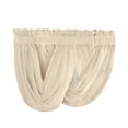 thumbnail image 1 of Collections Etc Scoop Two-Piece Rod Pocket Solid-Colored Sheer Valances for Windows, Decorative Accent and Added Privacy for Any Room in Home, Cream, 1 of 6