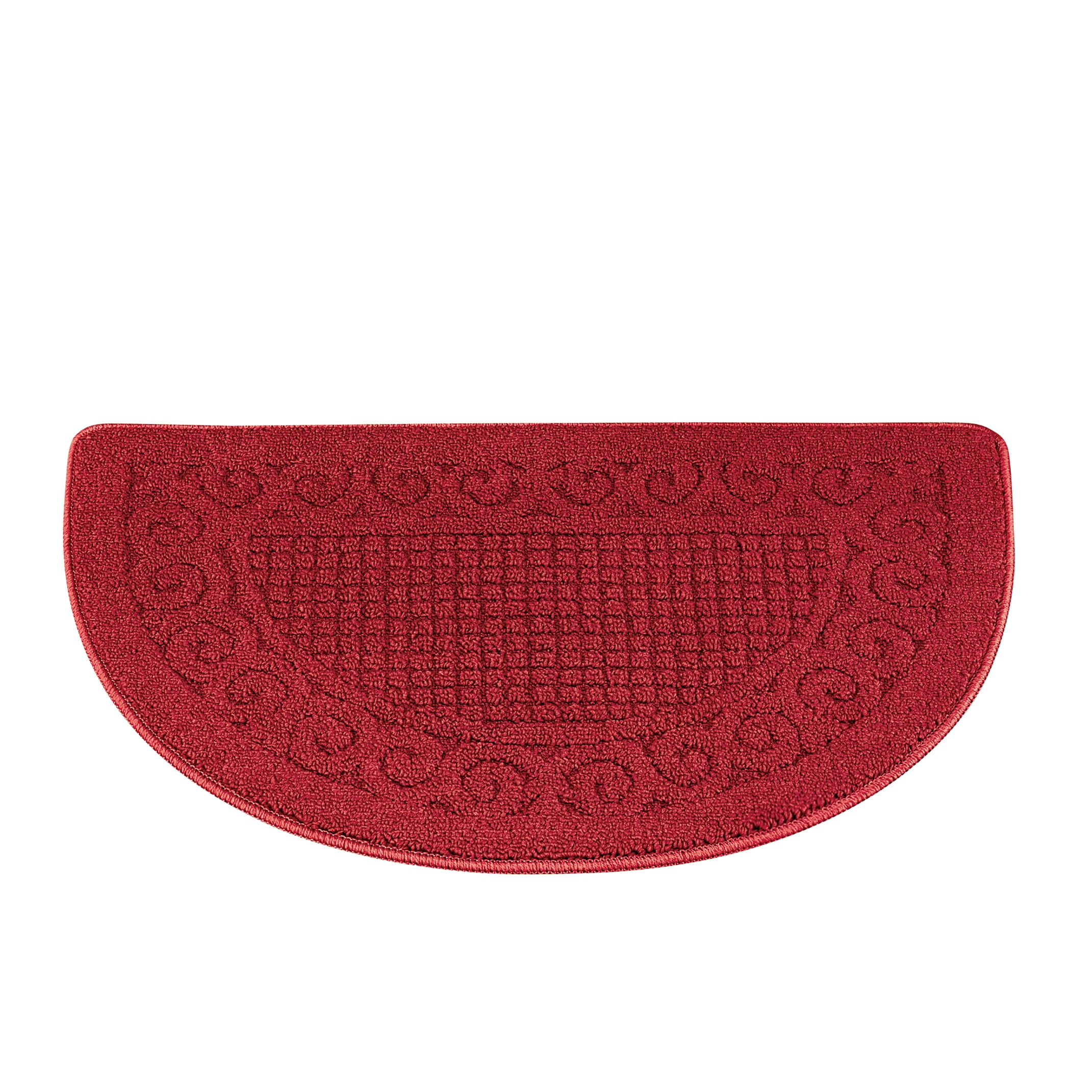 Collections Etc Scroll Border Berber Tufted SkidResistant Accent Slice