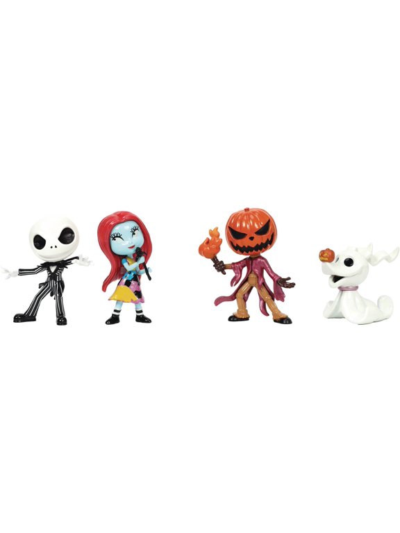 Jada Toys Disney 2.5" The Nightmare Before Christmas 4-Pack Die-cast Metal Figurine, Toys for Kids and Adults