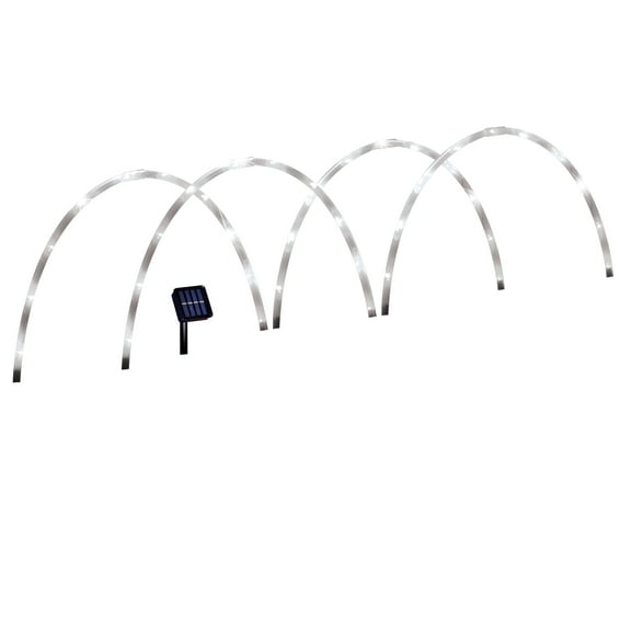 Collections Etc Set of 4 Solar LED Arches Pathway Lights with 8 Modes