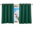 thumbnail image 1 of Collections Etc Short Blackout Window Curtain Panel, Energy-Efficient, Noise-Reducing and Light-Blocking Triple-Layer Technology, Grommet Top, Forest Green, 56" X 45", 1 of 3