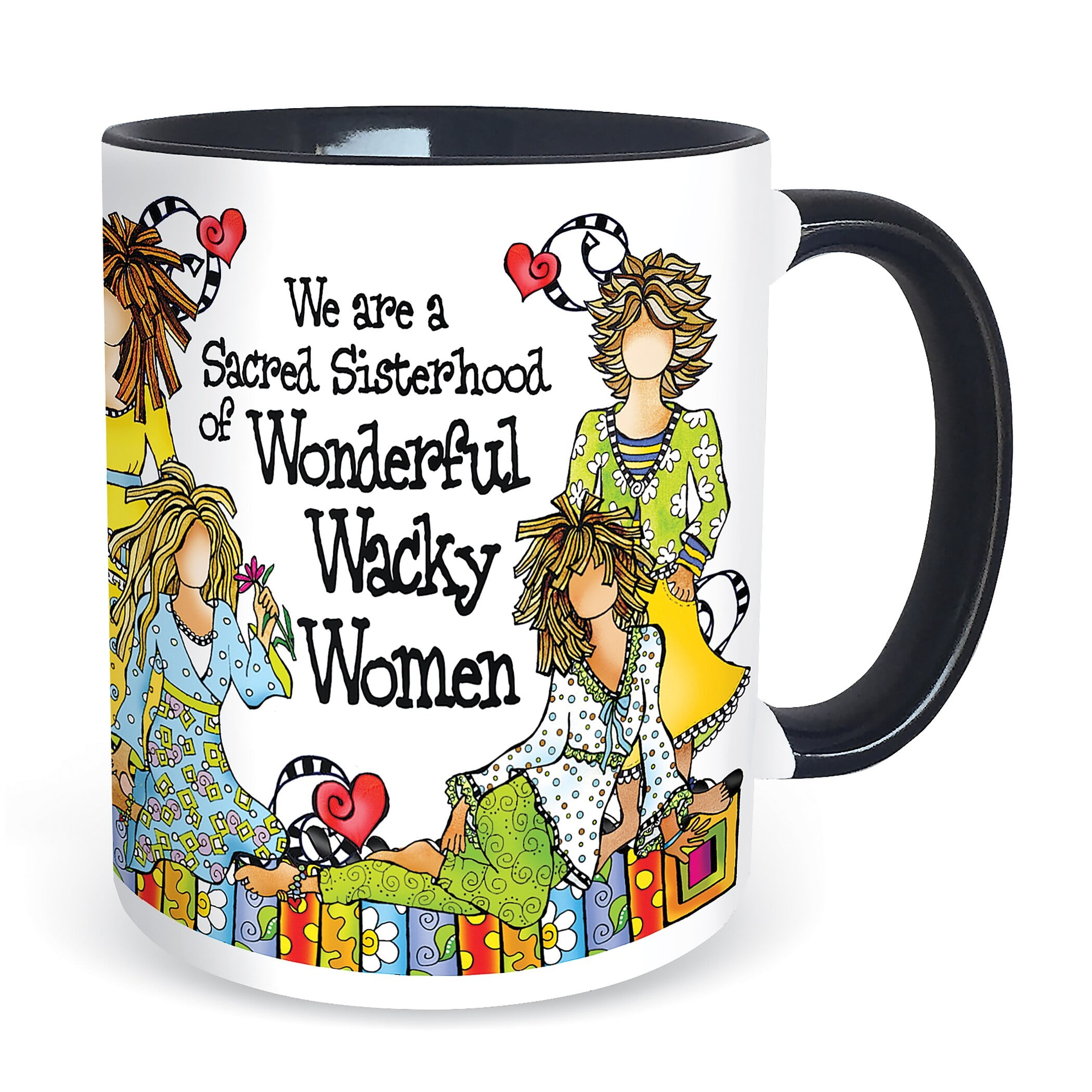 Sacred Sisterhood Colorful Ceramic Mug with Black Handle