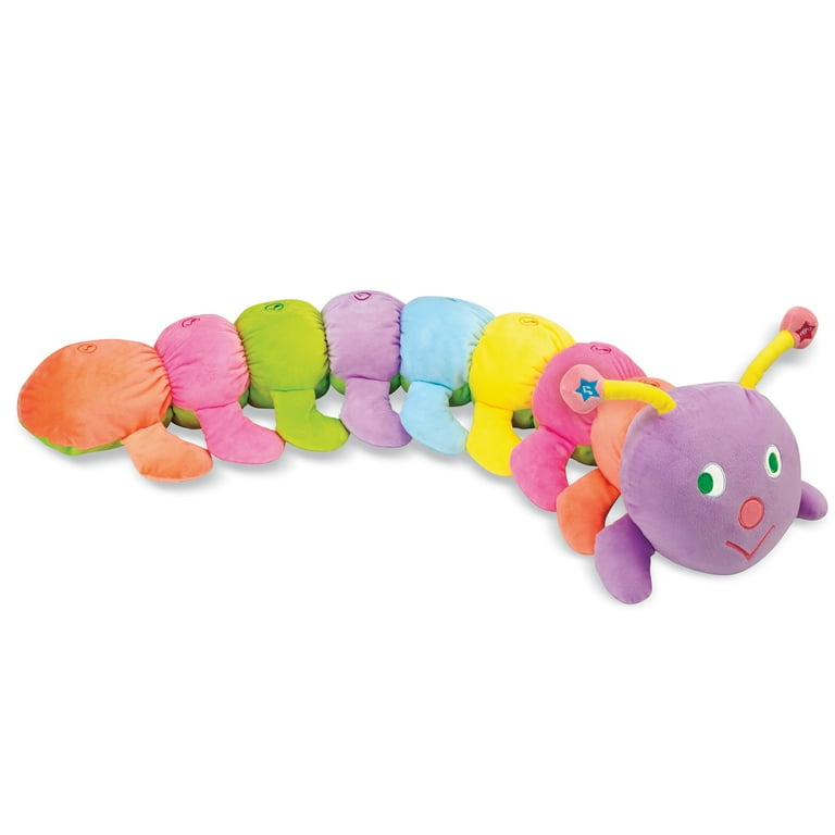 Collections Etc Soft Musical Plush Caterpillar Toy, Colorful, 39