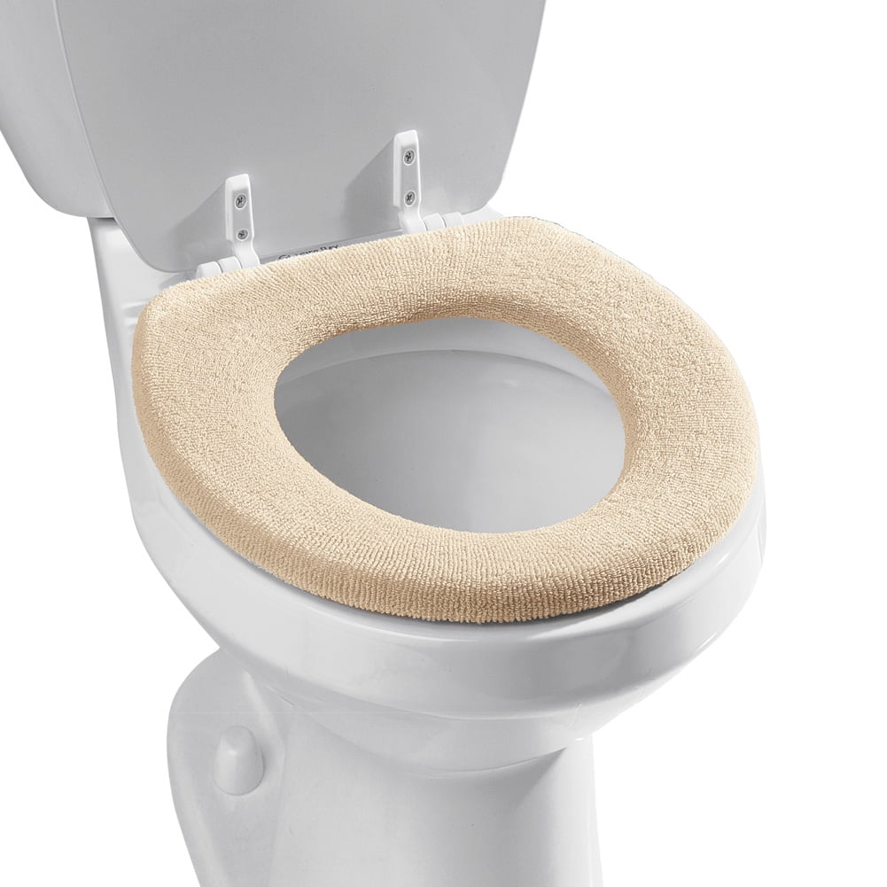 Soft N Comfy Cloth Toilet Seat Cover White, White 