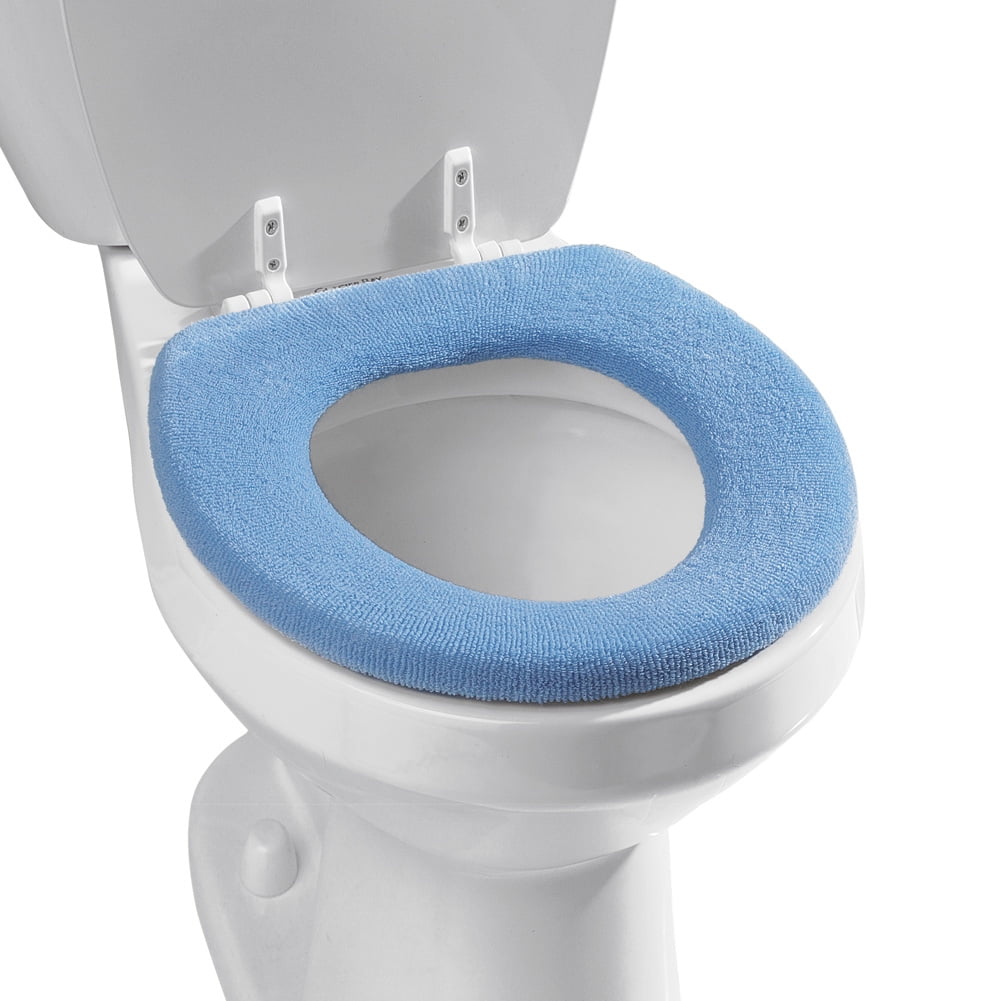Collections Etc Soft n Comfy Cloth Toilet Seat Cover, Washable