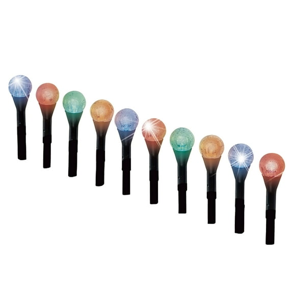 Collections Etc Solar Powered Bubble Path Lights - Set of 20