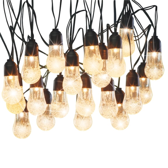 Collections Etc Solar Powered Bubbles Outdoor String Lights