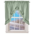 thumbnail image 1 of Collections Etc Stacey Ruffled Window Swag Set Rod Pocket Curtains, 38” x 30” (2 Panels), 1 of 2