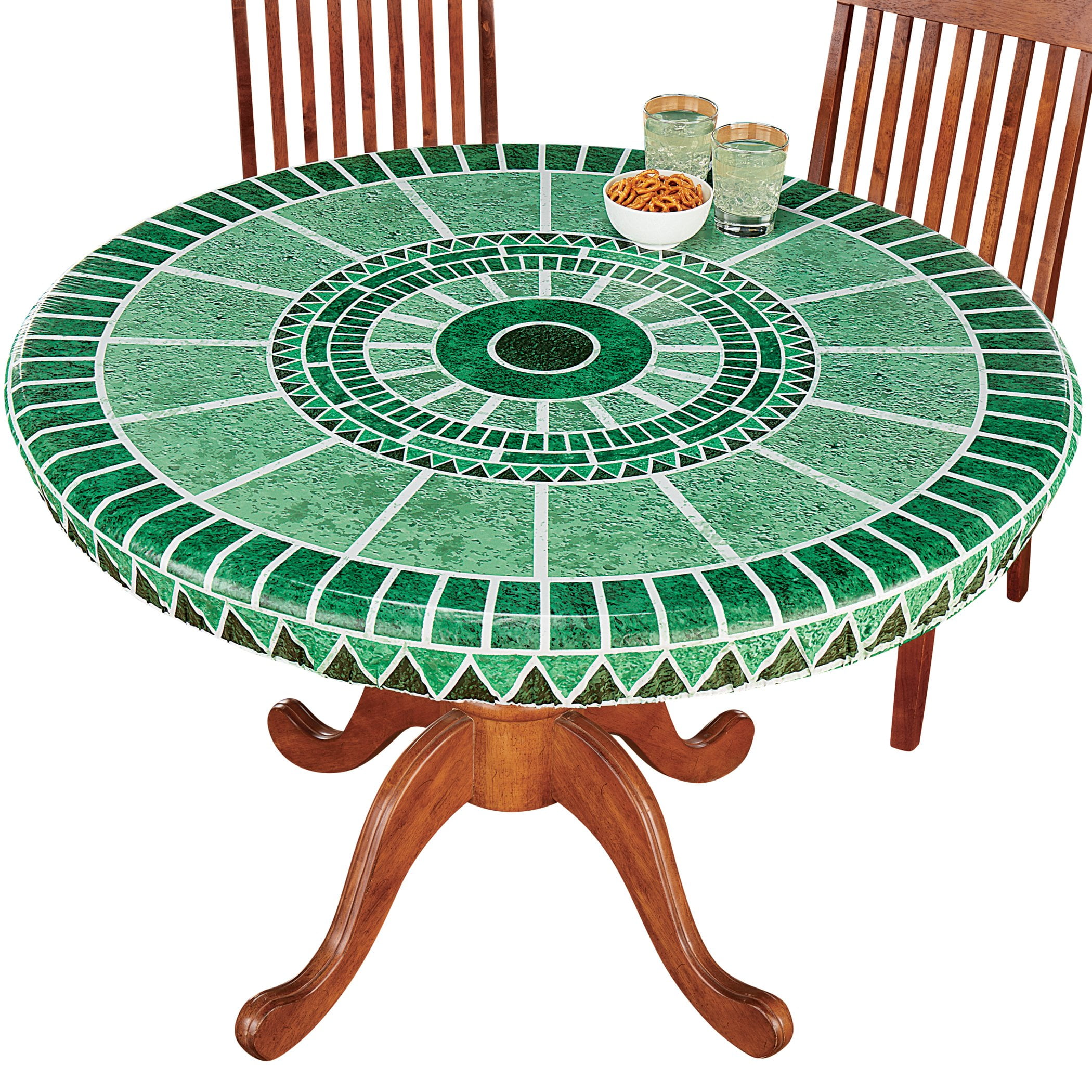 Collections Etc StretchtoFit Mosaic Design Table Covers