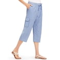 thumbnail image 1 of Seersucker Cargo Pocket Capris, 1 of 3