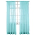 thumbnail image 1 of Collections Etc Stylemaster Elegance Sheer Voile, 60" x 84", Aqua, 1 of 3