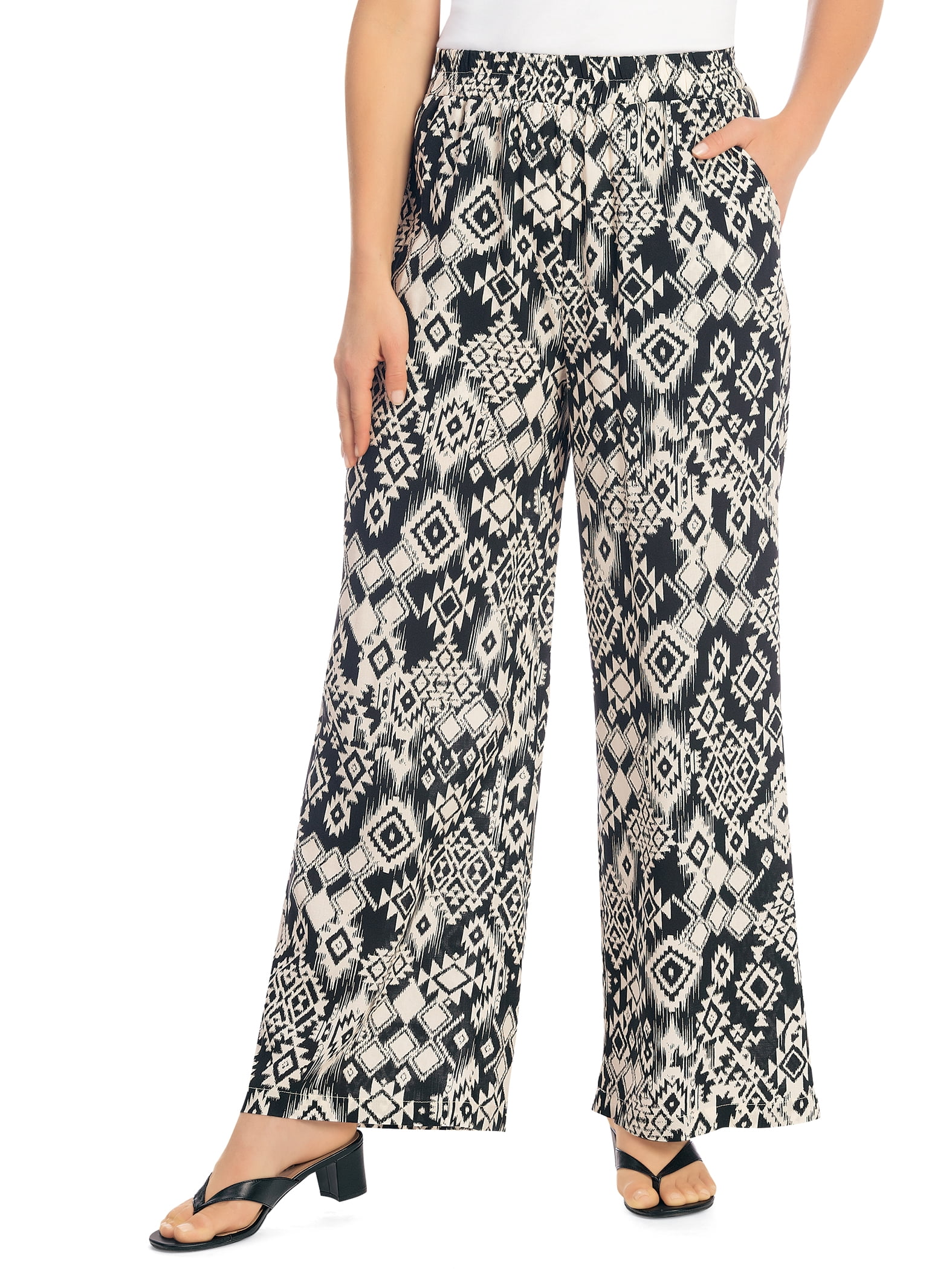 Collections Etc Stylish Comfy Aztec Inspired Print Elasticized Waist ...