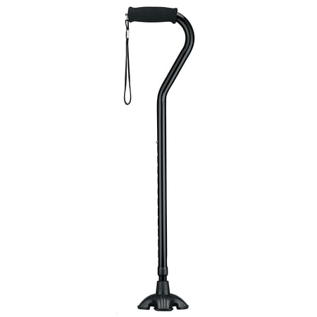Collections Etc Stylish Multi-Design Nova Quad Tip Walking Cane, Black