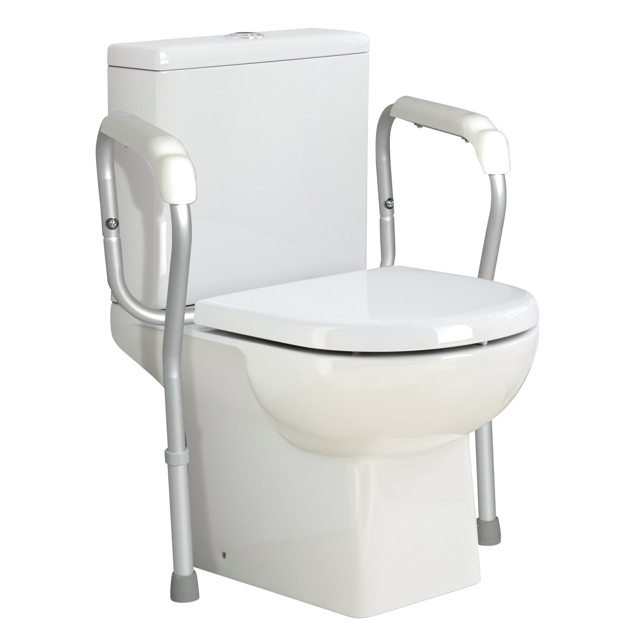 Adjustable Aluminum Toilet Safety Frame with Comfort Grips