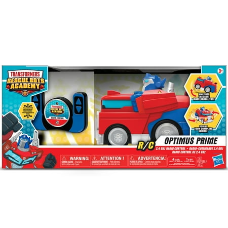 Hasbro: Transformers Rescue Bots Academy: Optimus Prime RC - 9" Vehicle, Radio Controlled, Full Function, 2.4 GHz, Ages 3+