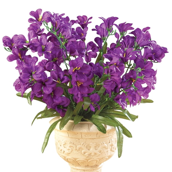 Collections Etc Tree Orchid Artificial Flower Arrangement Bouquet Bush - Set of 3, Purple