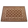 thumbnail image 1 of Collections Etc Two-Tone Lattice Rug with Leaf Border with Skid-Resistant Backing, Home Decor and Floor Protection, Chocolate, 24" X 36", 1 of 3