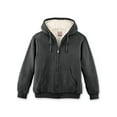 thumbnail image 1 of Collections Etc Ultra Soft Sherpa Lined Zip-Up Hooded Sweatshirt, 1 of 8