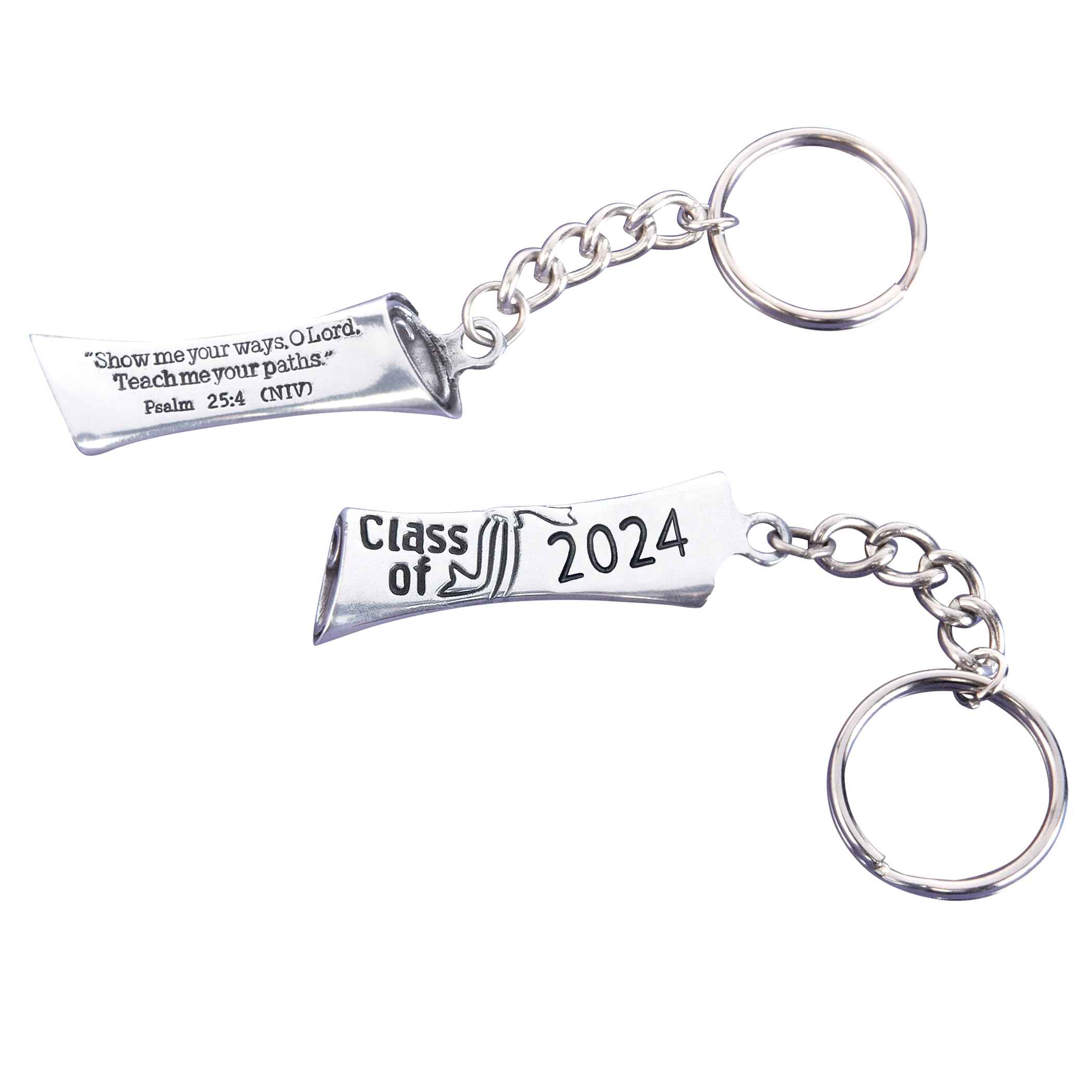 Collections Etc Unique Class of 2024 Graduation DiplomaShaped Keychain