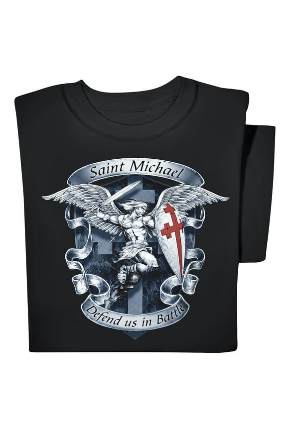 Saint Michael 'Defend Us' Men's T-Shirt XL