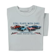 Collections Etc Unisex Still Plays With Cars Tee Grey