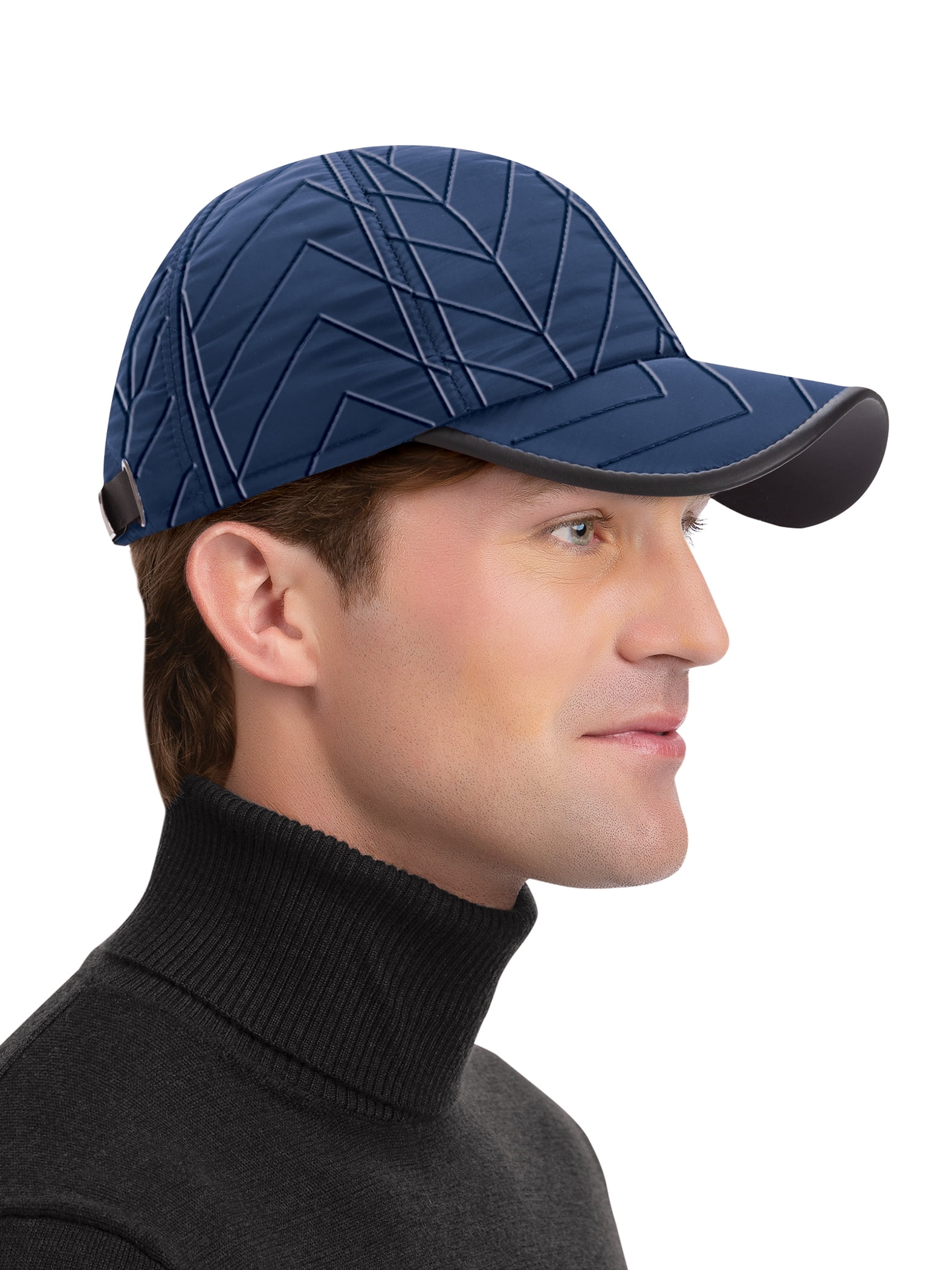 Collections Etc Versitile Men's Quilted Cap With Ear Flaps