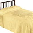thumbnail image 1 of Collections Etc Starburst Vintage Country Chenille Bedspread Yellow - Full, 1 of 2